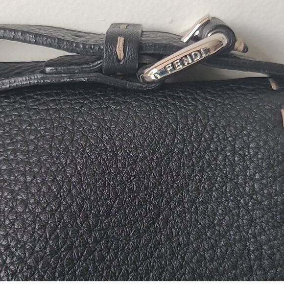 FENDI Black Leather Messenger Bag - Picture 6 of 16